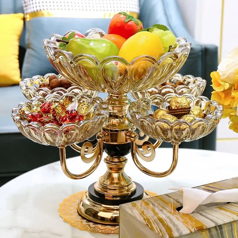 Multilayer Candy Platter, European Metal Fruit Bowl, Creative Light Luxury Snack Candy Plate, Home Living Room Coffee Table Tray, Decorations Fruit Bowl, Rotatable Fruit Basket Multilayer Candy Platter, European Metal Fruit Bowl, Creative Light Luxury Snack Candy Plate, Home Living Room Coffee Table Tray, Decorations Fruit Bowl, Rotatable Fruit Basket